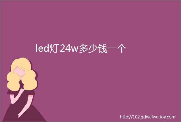 led灯24w多少钱一个